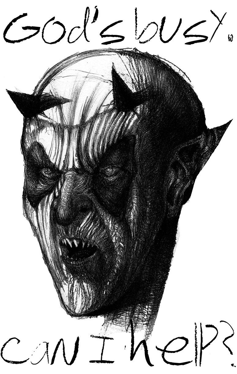 hand-pen-drawing-god-is-busy-devil-evil-horns-satan
