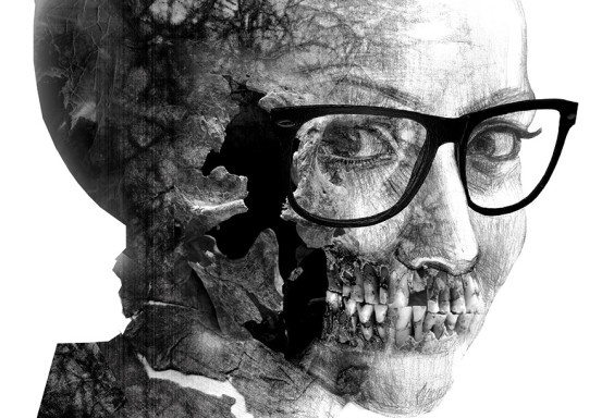 hand-pen-pencil-drawing-skull-lady-glasses-zombie
