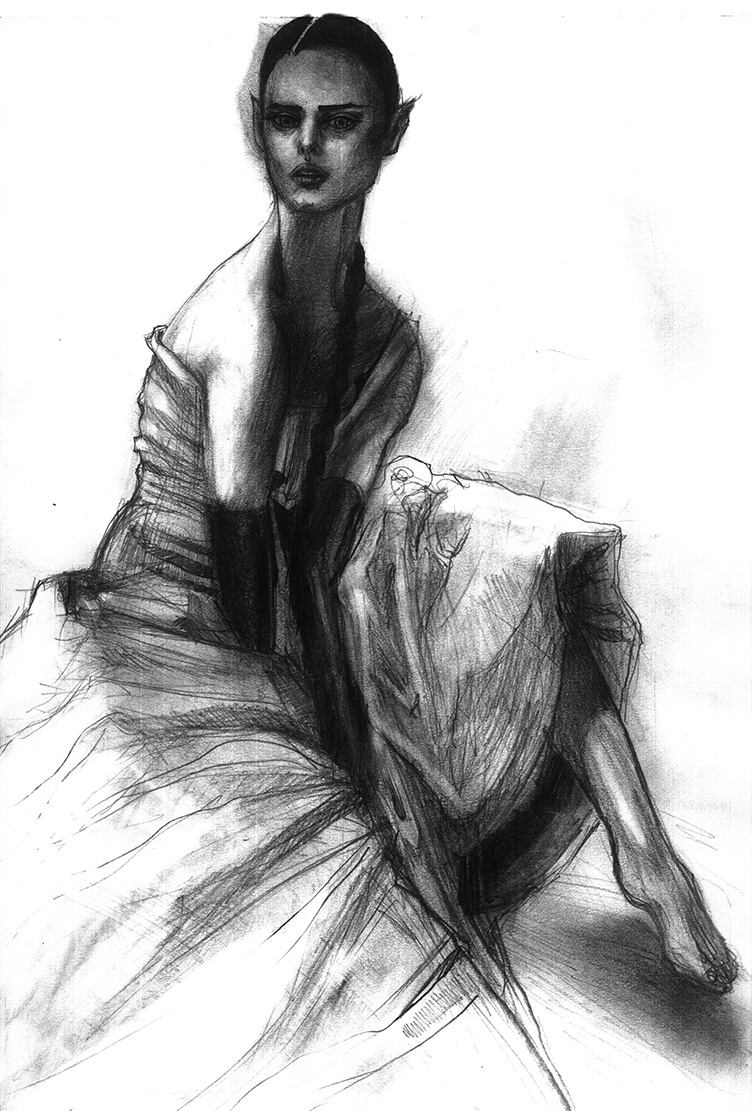 hand-pencil-drawing-elven-girl-elf-fantasy-dress