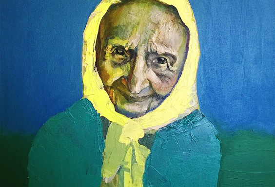 painting-acrylic-portrait-granny-helenka-kamycka